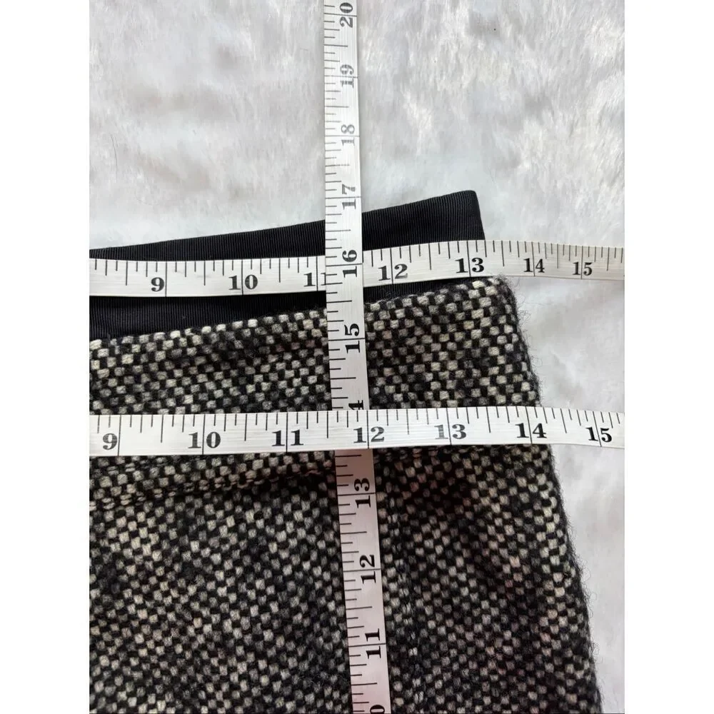 Ann Taylor LOFT Womens Black Gray Wool-Blend Tweed Mini Skirt Size 00 Petite NWT